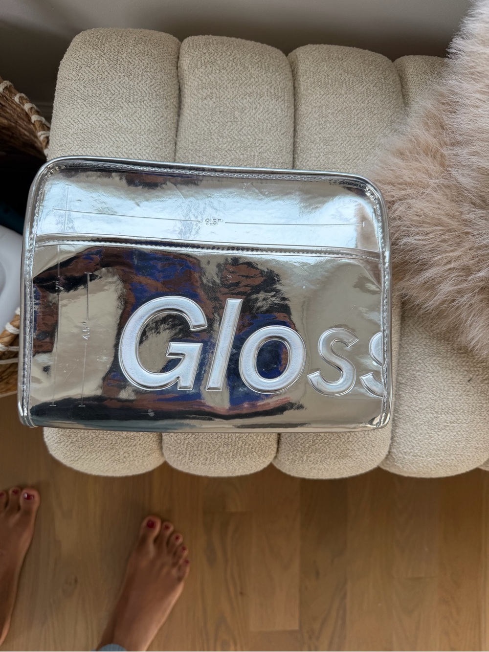 Limited Edition Glossier Chrome Silver Makeup Bag